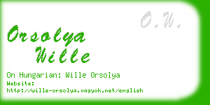 orsolya wille business card